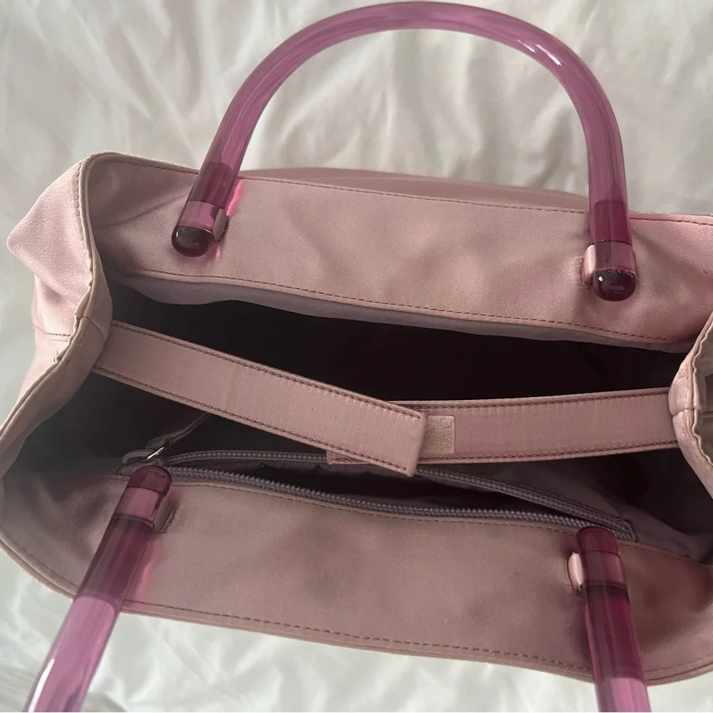 Prada silk handbag with acrylic handles (vintage) - Picture 11 of 15